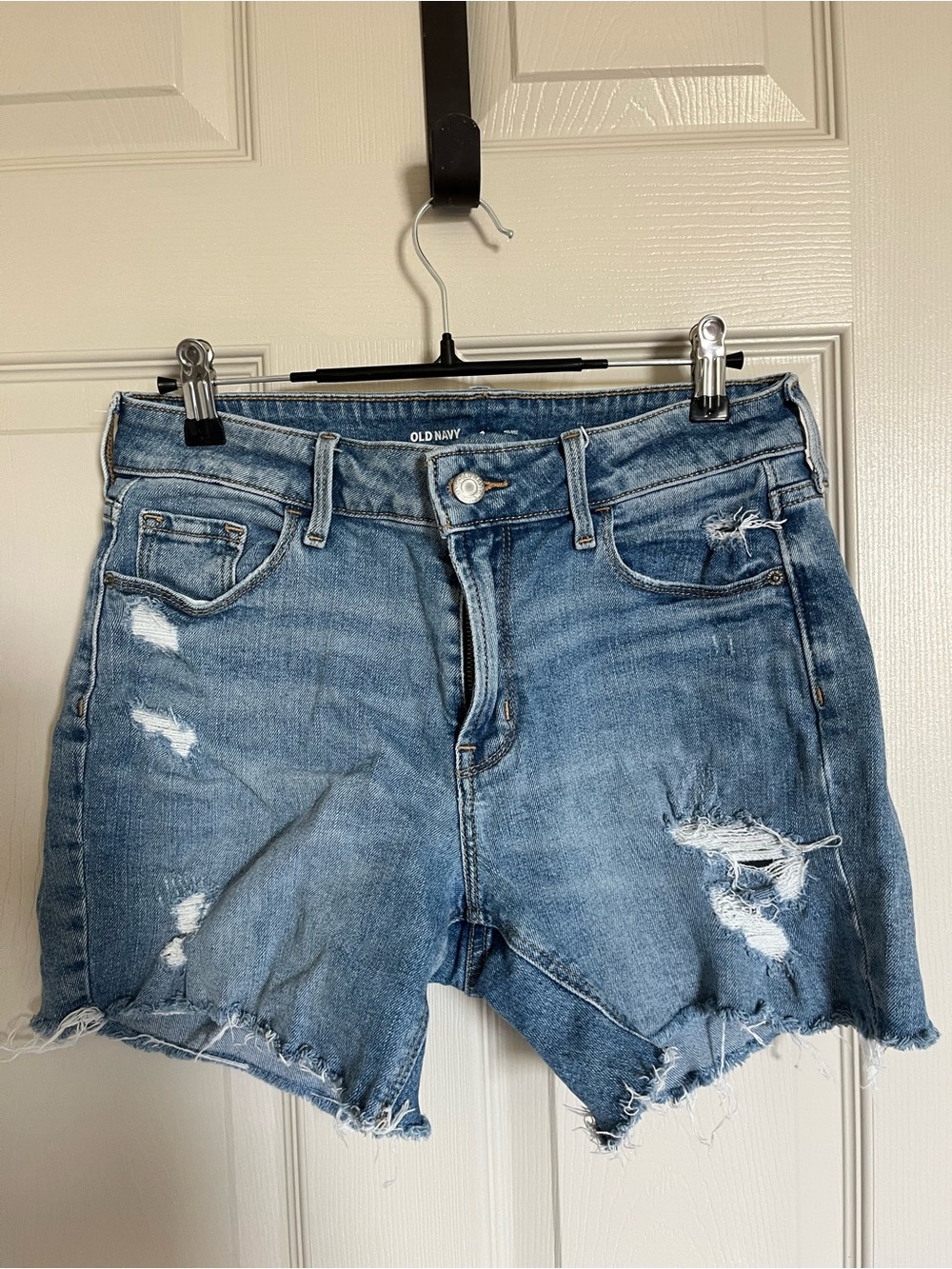 Old Navy Light Blue Distressed Denim Cutoff Shorts